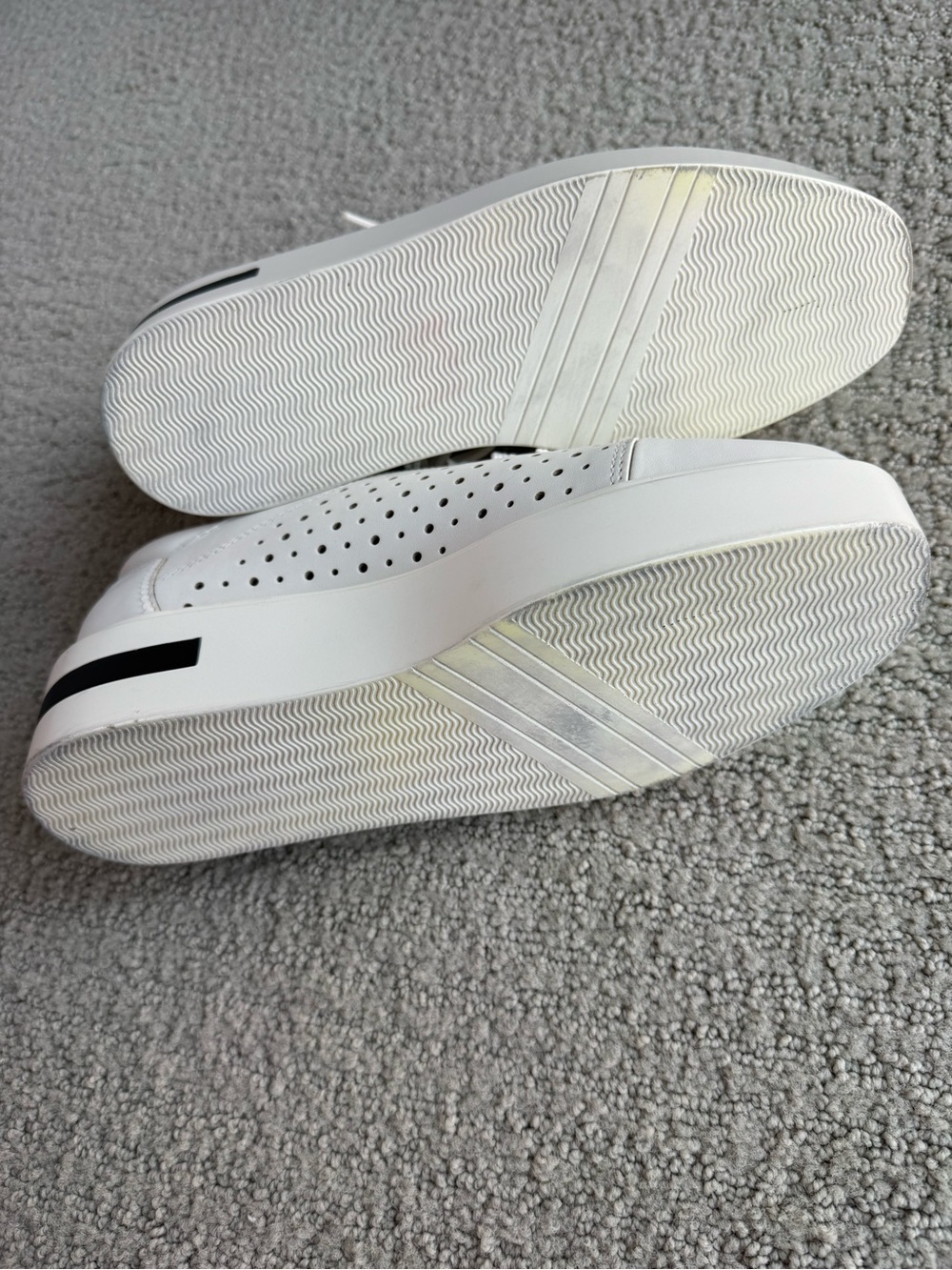 Linea Paolo Women’s White Platform Perforated Leather Sneaker - Picture 11 of 12